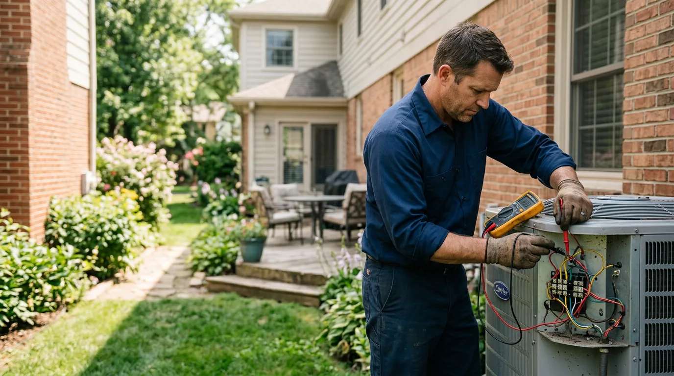 HVAC technician working near Hollis, NY
